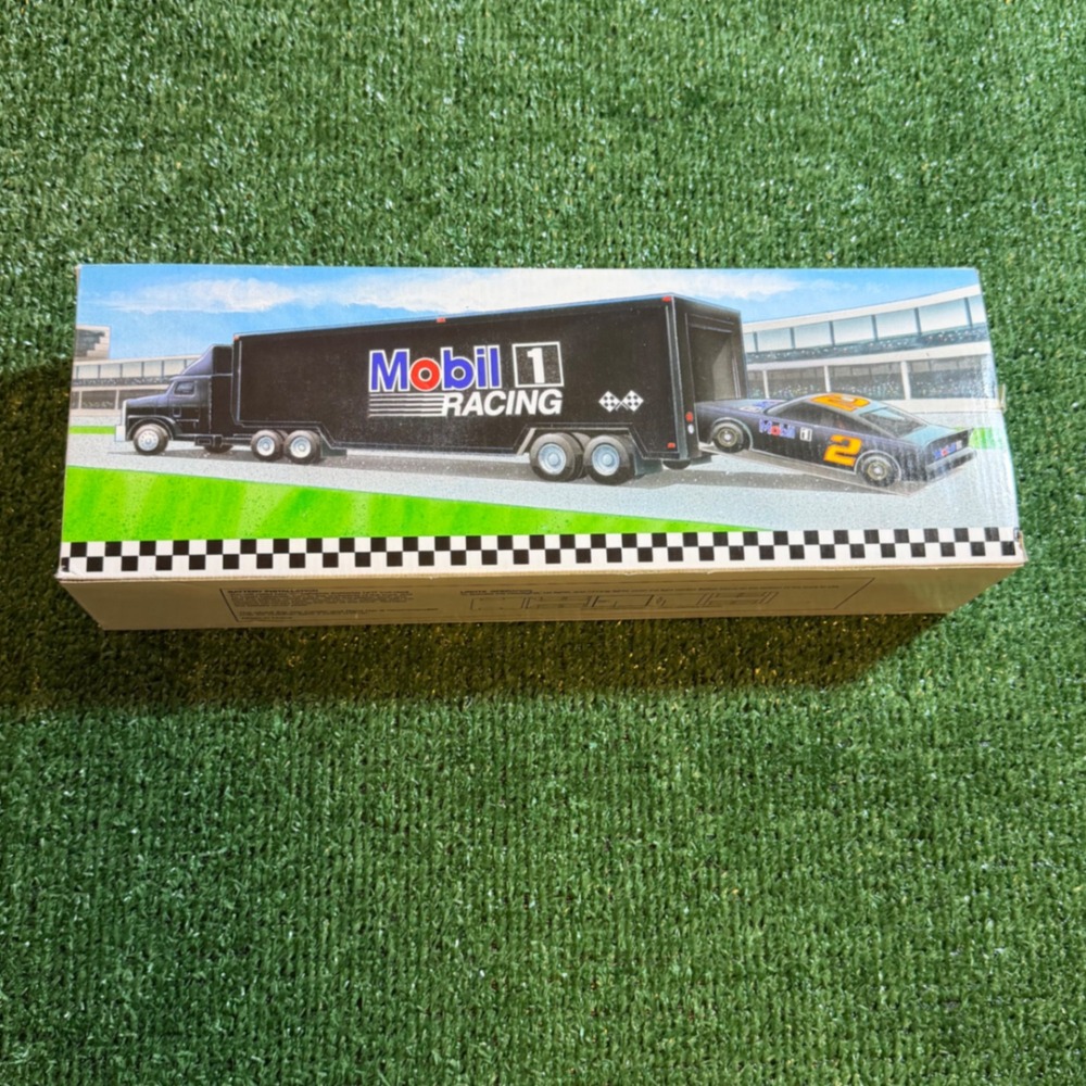 Mobil 1 Racing Toy Race Car Carrier Limited Edition Collectors Series 2 Hauler